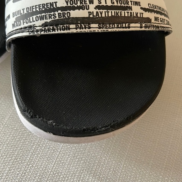 Adidas Synthetic Adilette Three Stripe Life Comfort Slides - Picture 12 of 17